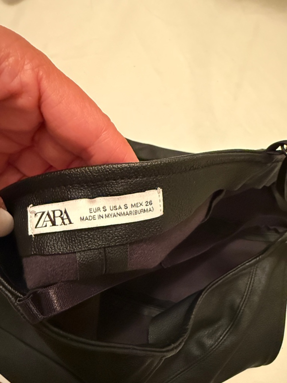 Zara faux leather crop tank. - Picture 5 of 5